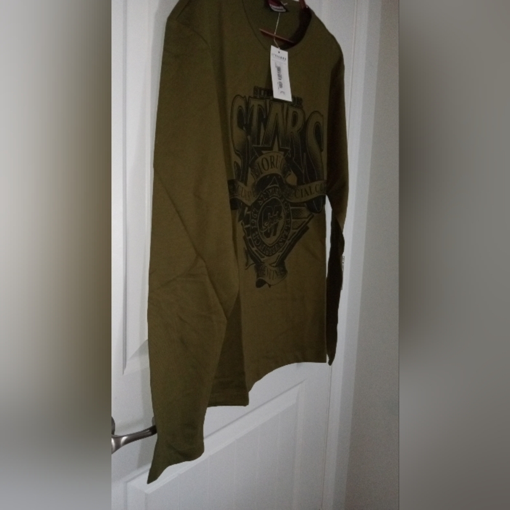 Fiorucci Olive Graphic Long Sleeve Tee